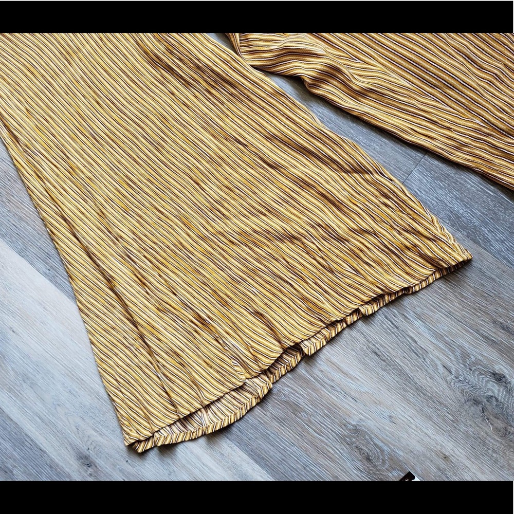 Paris Mustard Yellow Striped Culotte Jumpsuit - Picture 15 of 16
